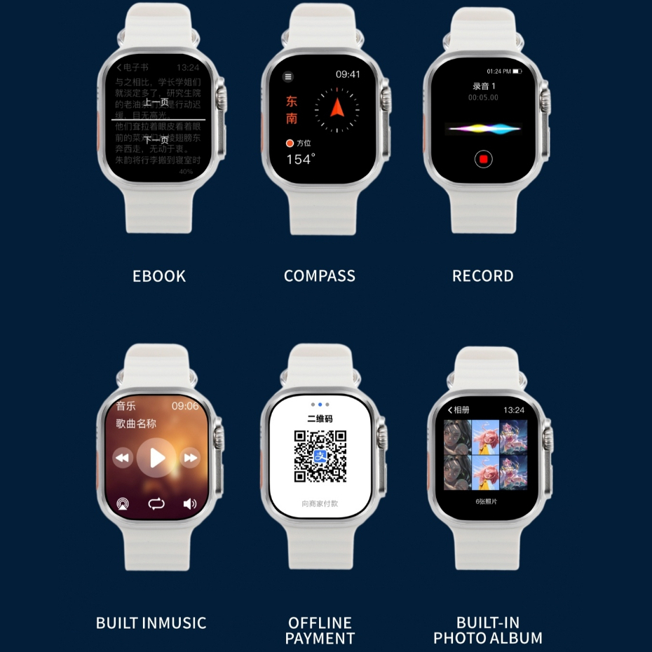 Picture of Hello Watch 3 Smart Watch Amoled Display Watch Upgraded Series 8 49mm 2.04 inch NFC 4GB RAM IWO 2023 Men's and Women's Smart Watch