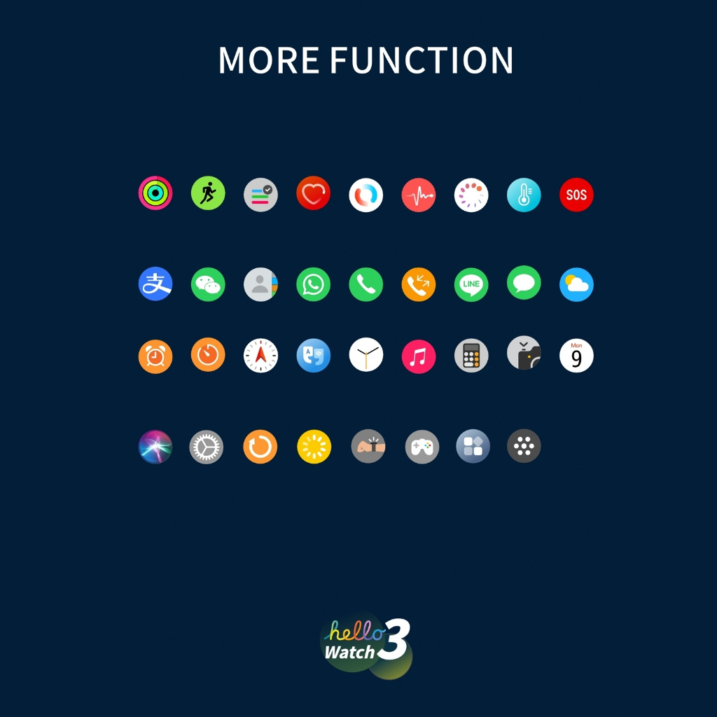 Picture of Hello Watch 3 Smart Watch Amoled Display Watch Upgraded Series 8 49mm 2.04 inch NFC 4GB RAM IWO 2023 Men's and Women's Smart Watch