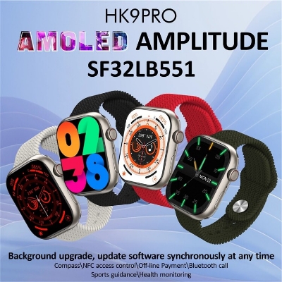 Picture of HK9 Pro Smart Watch 2nd Gen 2.02 inch AMOLED Always Display Chat GPT Wireless Charging Series 9 WAIT Sports Watch NFC Bluetooth