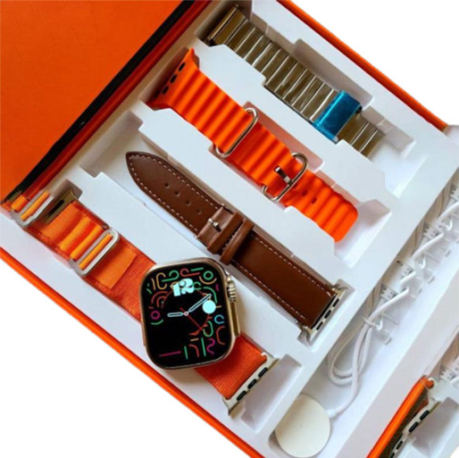 Picture of Y10 Ultra Smart Watch Bluetooth Calling Wireless Charging 1.99 inch Display 4 Straps Combo Leather Metal Watch Straps Smartwatch 8 Series