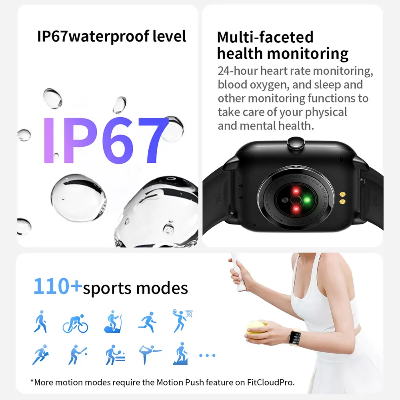 Picture of COLMI C61 Smartwatch 1.9 Inch Full Screen Bluetooth Calling Heart Rate Sleep Monitor 100+ Sport Models Smart Watch For Men and Women