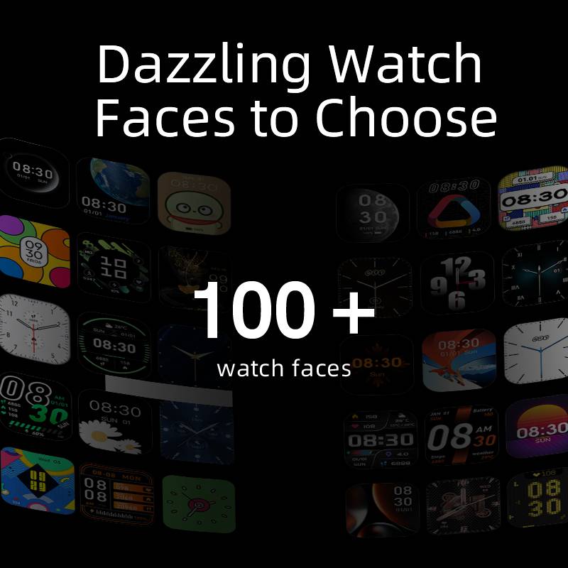 Picture of QCY GS Smart Watch 2.02 inch HD 60Hz Display Bluetooth Calling IPX8 Waterproof 24 Hours Heart Rate Monitor SPO2 Sensor 100+ Sports Modes Smartwatch for Men and Women