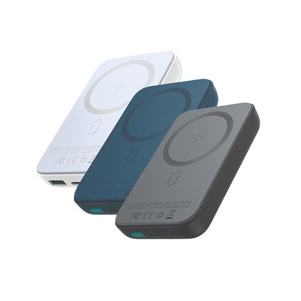 Picture of JOYROOM JR-W020 Mini Power Bank 10000mAh 1 Input 3 Output with Magnetic Wireless MagSafe 20W PD Fast Charging