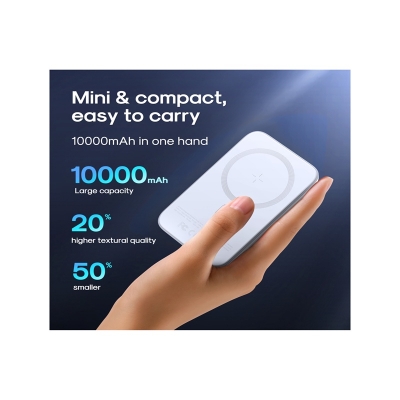 Picture of JOYROOM JR-W020 Mini Power Bank 10000mAh 1 Input 3 Output with Magnetic Wireless MagSafe 20W PD Fast Charging