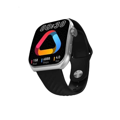 Picture of QCY GS2 Smart Watch 1.96 inch Amoled 60Hz High Resolution Display Bluetooth Calling IPX8 Waterproof 24 Hours Heart Rate Monitor SPO2 Sensor 100+ Sports Modes Smartwatch for Men and Women