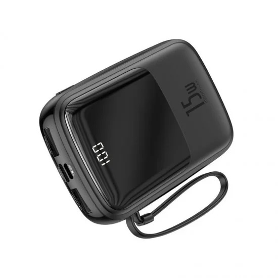 Picture of Baseus Qpow Digital Display 3A Powerbank 10000mAh Type-C Cable Fast Charging Portable Travel Battery Power Bank