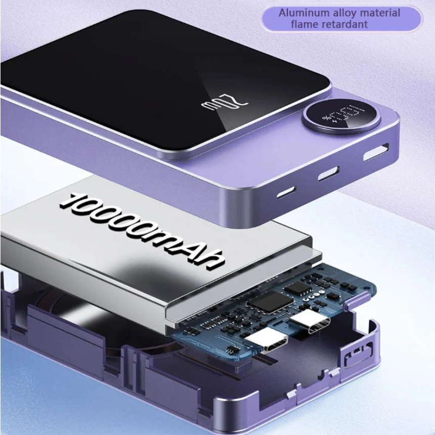 Picture of AWEI P39K 15W Wireless Magnetic 10000mAh Power Bank 22.5W 5A PD 20W Super Fast Charging with Digital Display