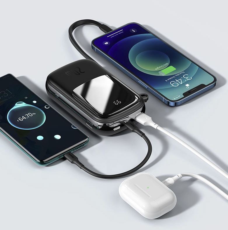 Picture of Baseus Qpow Pro 20000mAh Powerbank with Lighting Cable Digital Display 20W PD Fast Charge Power Bank