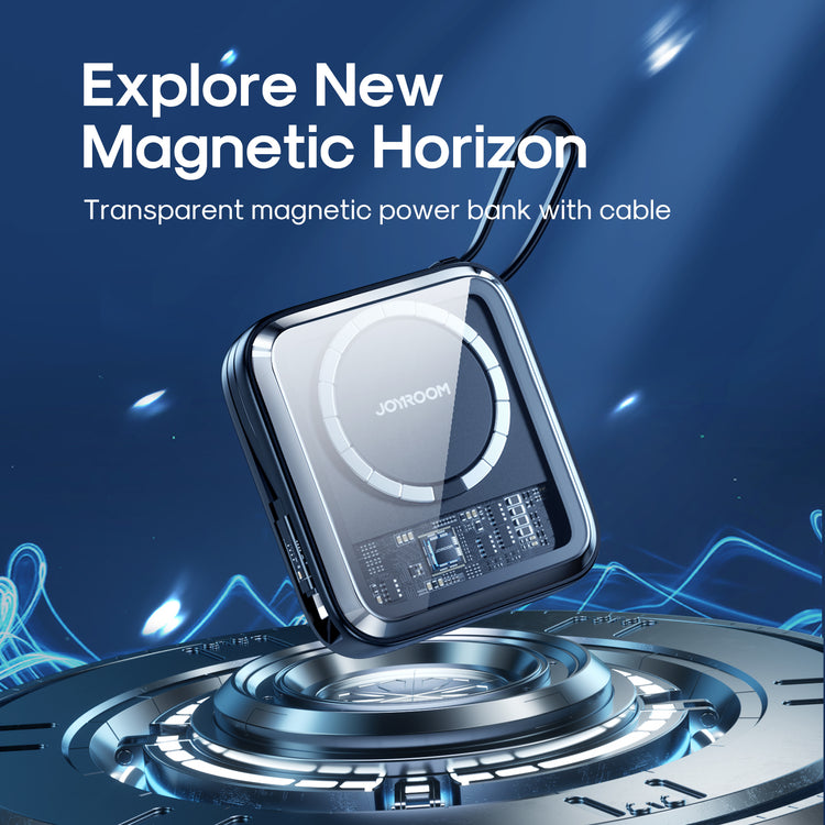 Picture of Joyroom JR-L007 10000mAh Transparent Power Bank IcySeries 22.5W Wired 15W Magnetic Wireless Charging Mini Powerbank