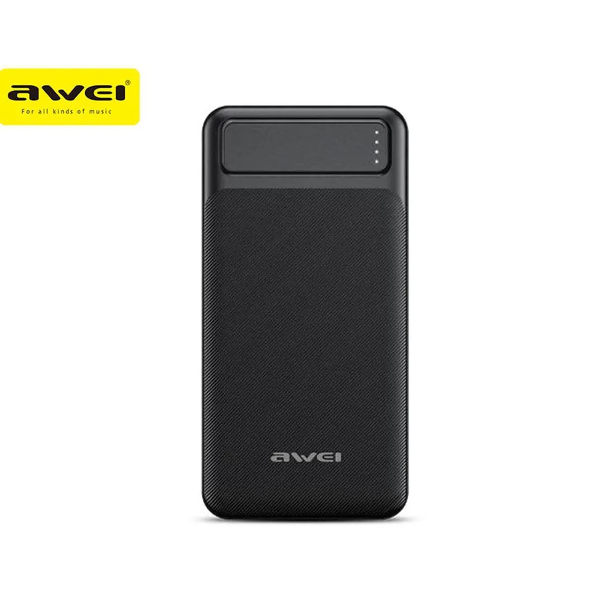 Picture of Awei P5K 10000mAh Dual USB Port Power Bank Fast Charging Micro USB and Type C Input Power Bank