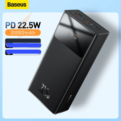 Picture of Baseus Power Bank 30000mAh 22.5W Star-Lord Digital Display Fast Charge with  USB to Type-C 3A 0.3m Black Cable