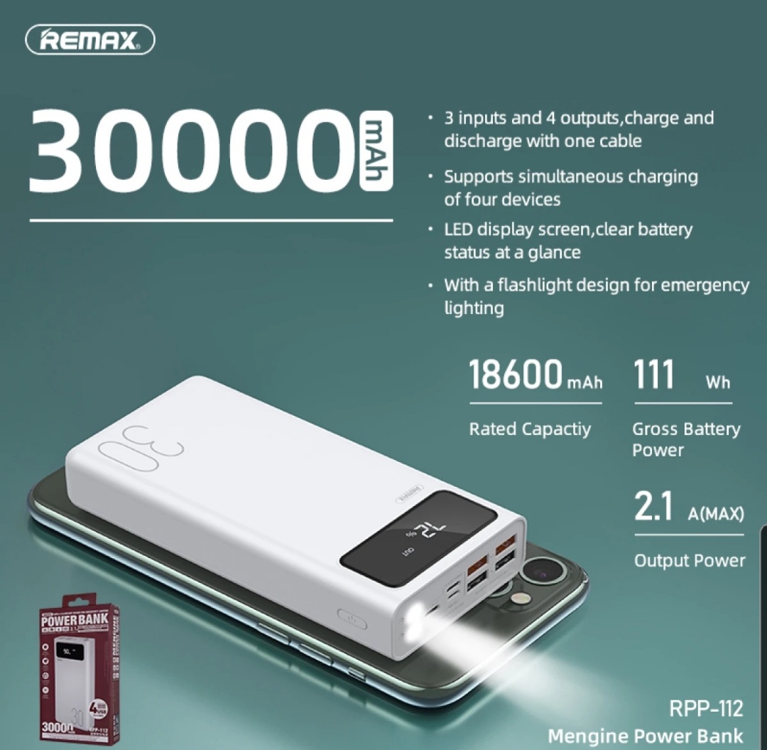 Picture of Remax RPP-112 30000mAh Powerbank (Power Bank)