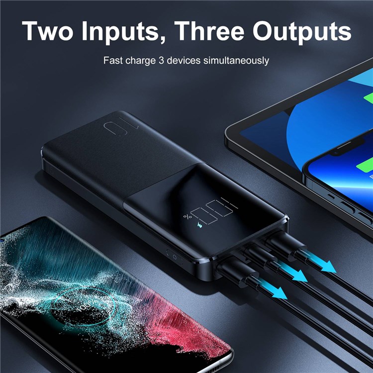Picture of Joyroom JR-T013 Fast Charging 15W 10000mAh Power Bank Slim Light Weight With Big Digital Display