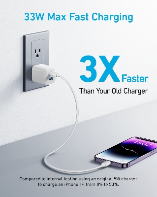 Picture of Anker 323 33W Dual Port Foldable Wall Charger Adapter
