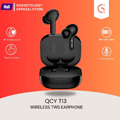 Picture of QCY T13 Bluetooth V5.1 ENC HD Call Headset Headphone Wireless TWS Earphone Touch Control Earbuds 4 Microphones Customizing APP - Earbuds | Gadgetology