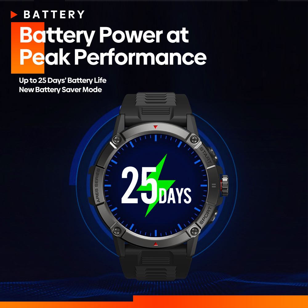 Picture of Zeblaze Ares 3 Smart Watch Rugged Voice Calling Military Grade Tests IP68 Waterproof Compass 100+ Sports Modes Sport Smartwatch