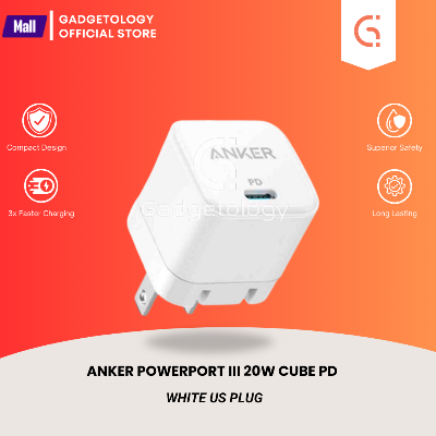 Picture of Anker PowerPort III 20W Cube PD- White US Plug