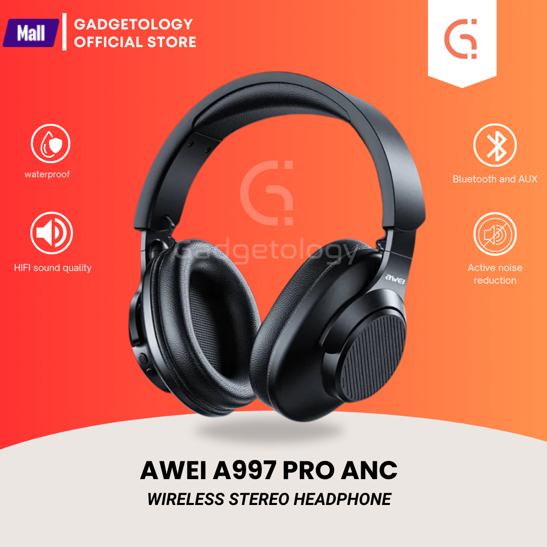 Picture of Awei A997 PRO ANC Wireless Stereo Headphone Bluetooth with Mic Noise Cancelling Long Battery Life Explosive Bass