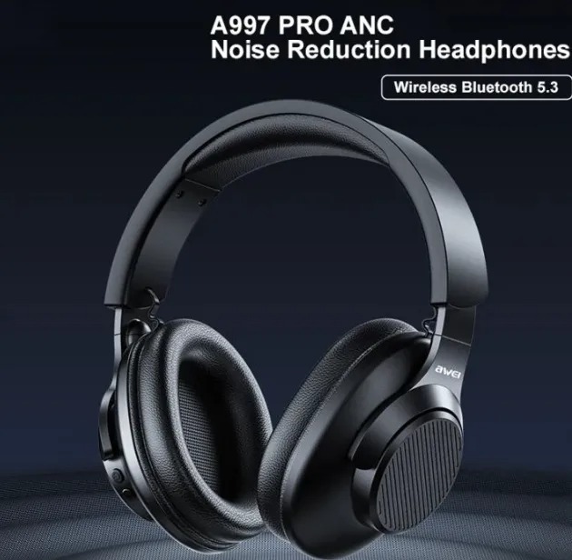 Picture of Awei A997 PRO ANC Wireless Stereo Headphone Bluetooth with Mic Noise Cancelling Long Battery Life Explosive Bass