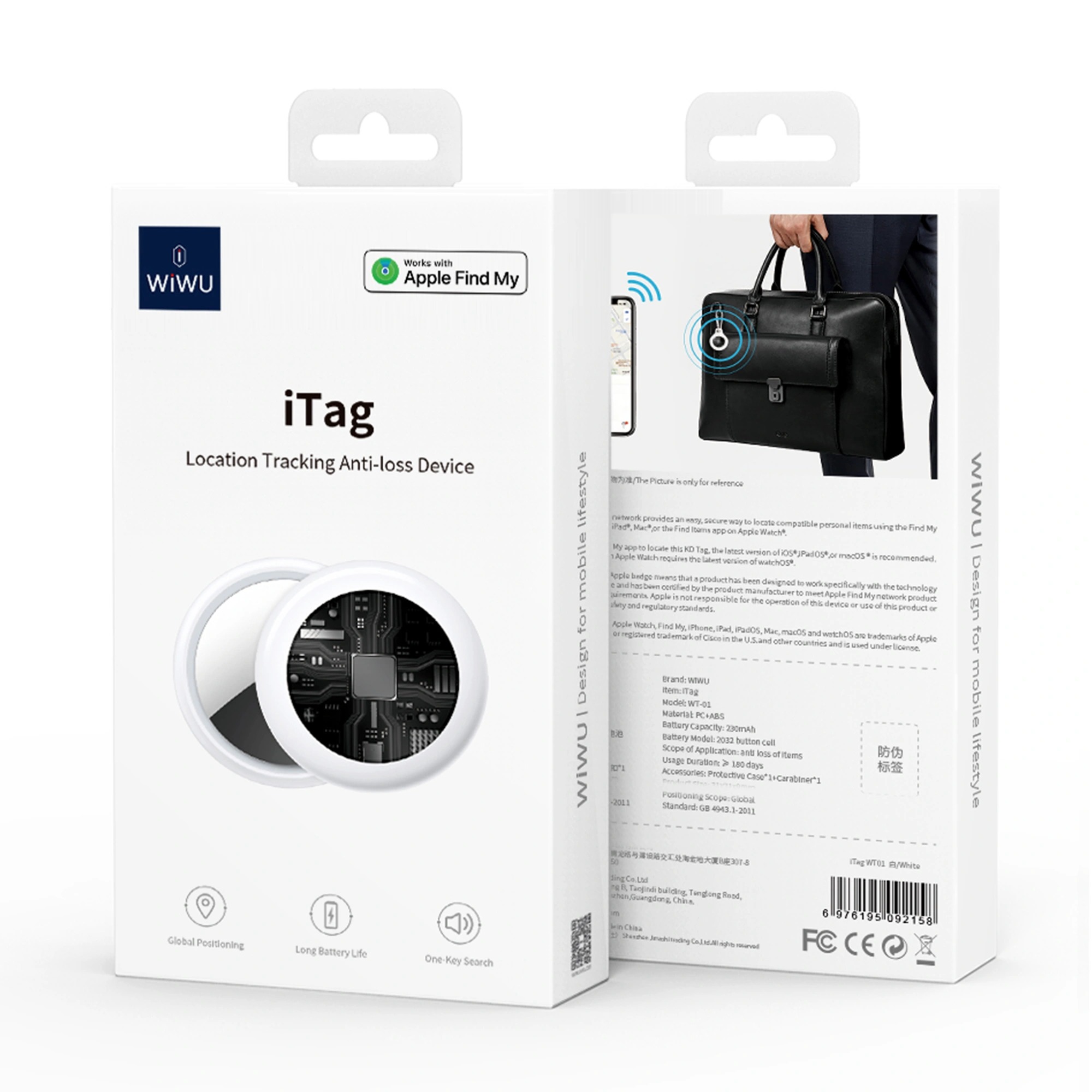 Picture of WiWU iTag Anti-lost Smart Tracker find location support
