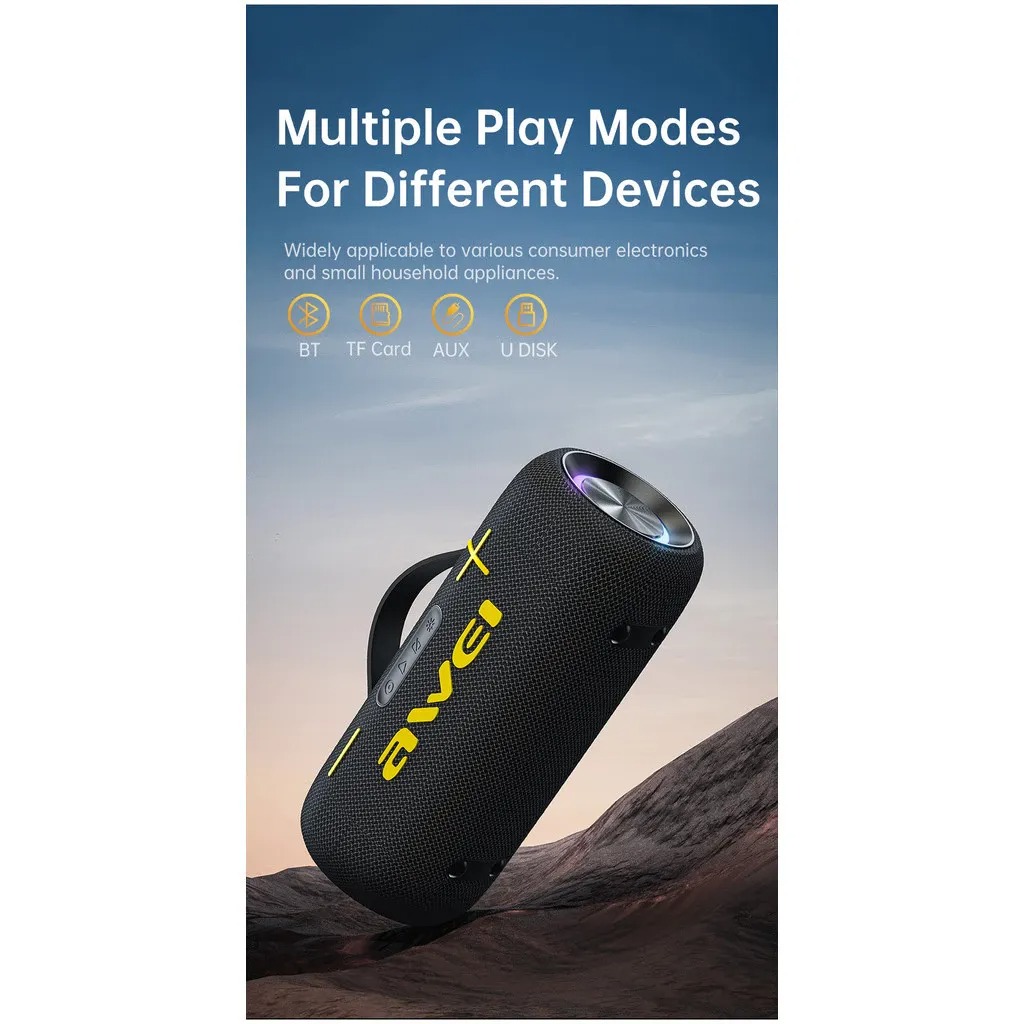 Picture of Awei KA10 Wireless Bluetooth Speaker RGB Outdoor Speaker Bass 60W BT 5.3 Portable Speaker