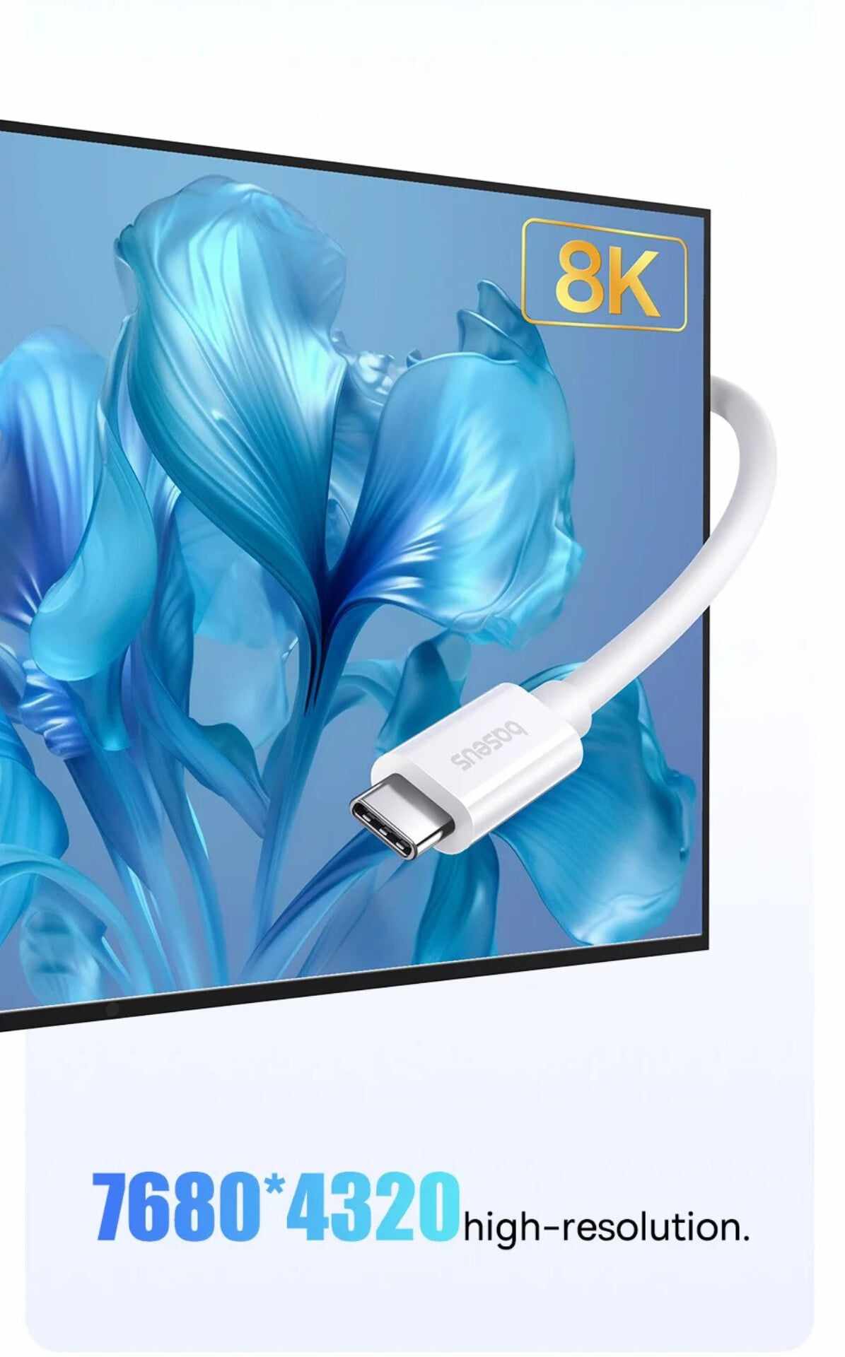 Picture of Baseus Cable Thunderbolt 4 Superior Series 2 USB4 8K 40gbps Full-Function Fast Charging Cable Type-C to Type-C 240W 1m