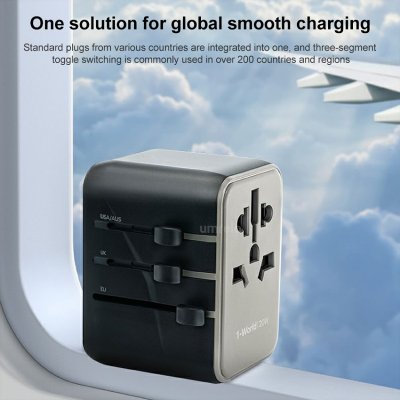 Picture of Momax 1-World 20W 3-Port+AC Travel Adapter UA11
