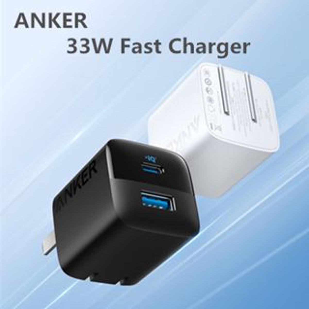 Picture of Ankeer 323 33 Watt Dual Port Foldable Wall Charger - Black