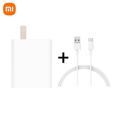 Picture of Xiiaomi 33W Phone Charger and 3A Type-C Charging Cable Set Quick Single USB Wall Charger Power Adapter - white