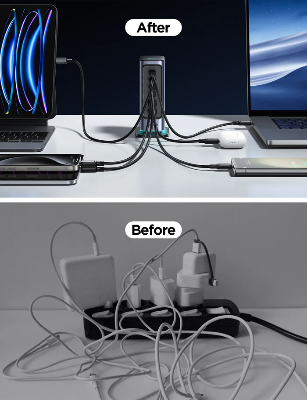 Picture of Joyroom JR-TCM02 65W Multi-port Charger - Black