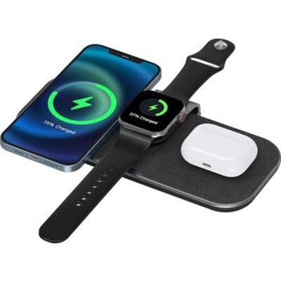 Picture of Wiwu Power Air 15W 3 In 1 QC3.0 PD30W Wireless Charger PA3IN1B  - Black