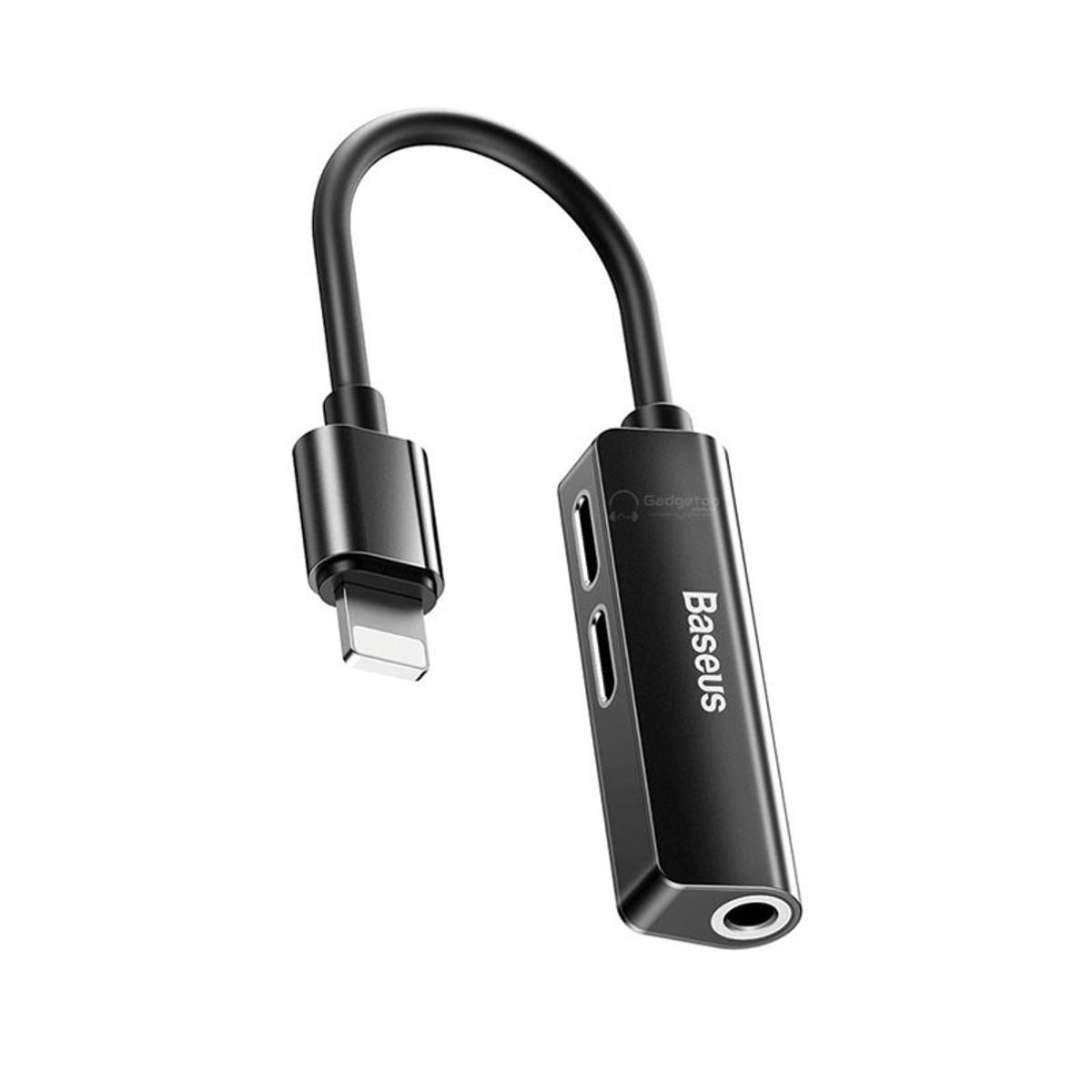 Picture of Baseus L52 3 In 1 Charging Audio Adapter for iPhone 3.5mm Jack Splitter