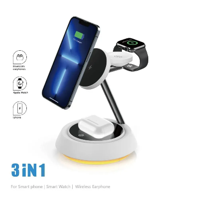 Picture of WiWU Wi-W002 15W 3 in 1 Magnetic Desktop Wireless Charger