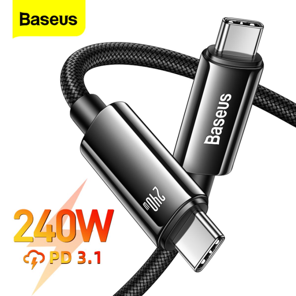 Picture of Baseus 240W PD 3.1 USB C To USB Type C Cable QC 4.0 100W Fast Charging Charger Cable For MacBook Pro Laptop