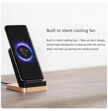 Picture of Xiaomi 55W Wireless Charger Max Vertical air-cooled wireless charging Support Fast Charger - Black