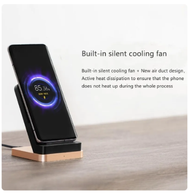 Picture of Xiaomi 55W Wireless Charger Max Vertical air-cooled wireless charging Support Fast Charger - Black