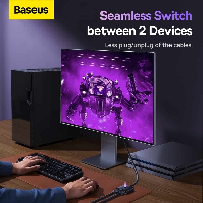 Picture of Baseus AirJoy Series 2-in-1 Bidirectional HDMI Switch with 1m cable