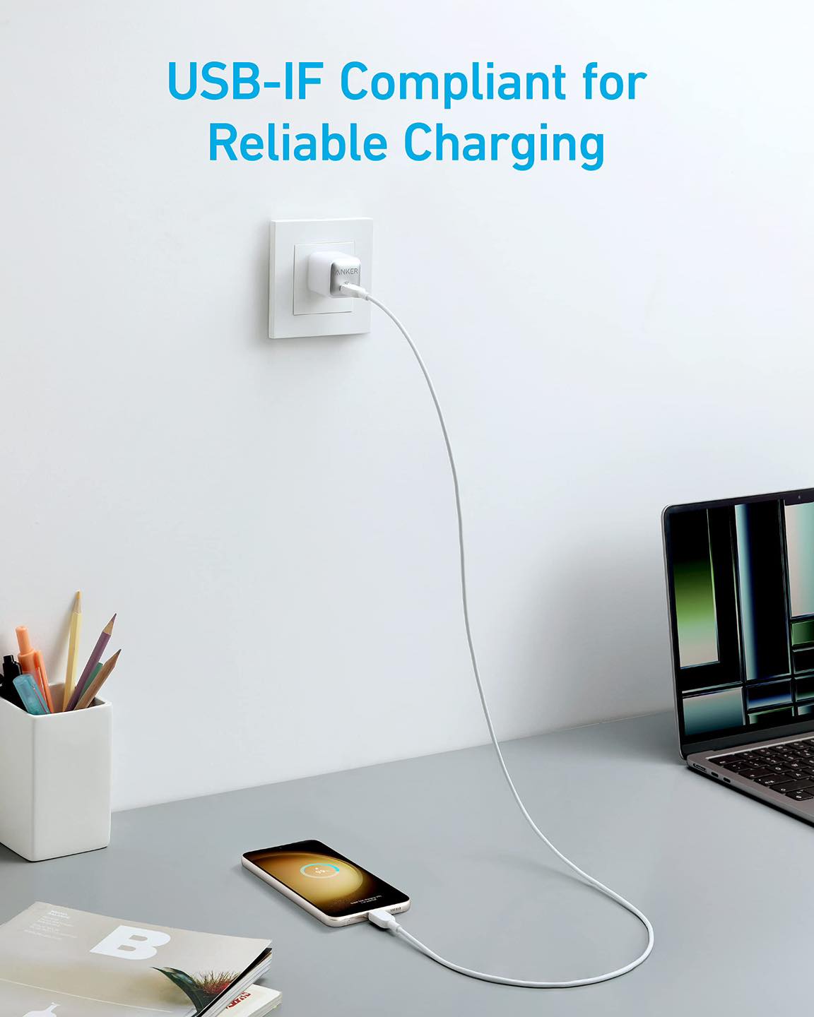 Picture of Anker 310 USB-C to Lightning Cable (3ft) Compatible with iPhone, iPad, and iPod