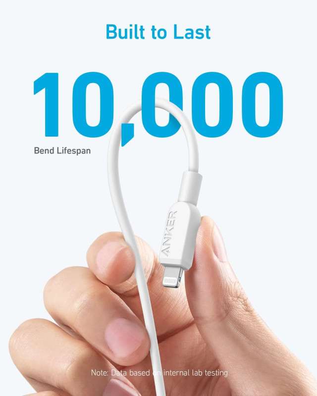 Picture of Anker 310 USB-C to Lightning Cable (3ft) Compatible with iPhone, iPad, and iPod