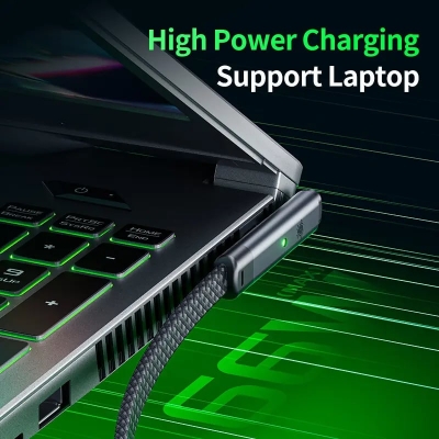 Picture of Plextone T100 C2C Type C To Type C Elbow Gaming Cable 66W Cable - Black