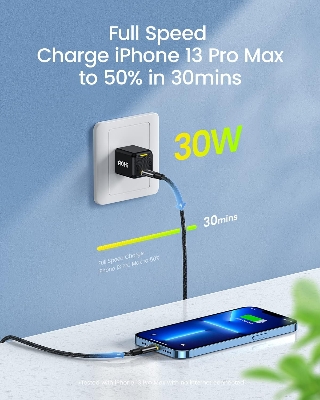 Picture of AOHI MAGCUBE 30W PD Fast Charger with USB-C to USB-C Cable