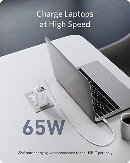 Picture of Anker 725 Dual Port GaN II 65W Charger Series 7 - White