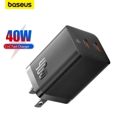Picture of Baseus 40W GaN5 Pro Fast Charger Low Temperature Charging for iPhone 14 13 12 11 Pro Max Type C Charger Samsung Macbook iPad