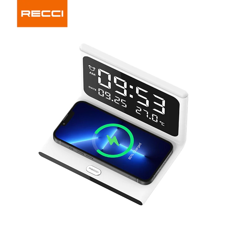 Picture of Recci RLS-L12 Perpetual Calendar Wireless Charger With Lamp - White