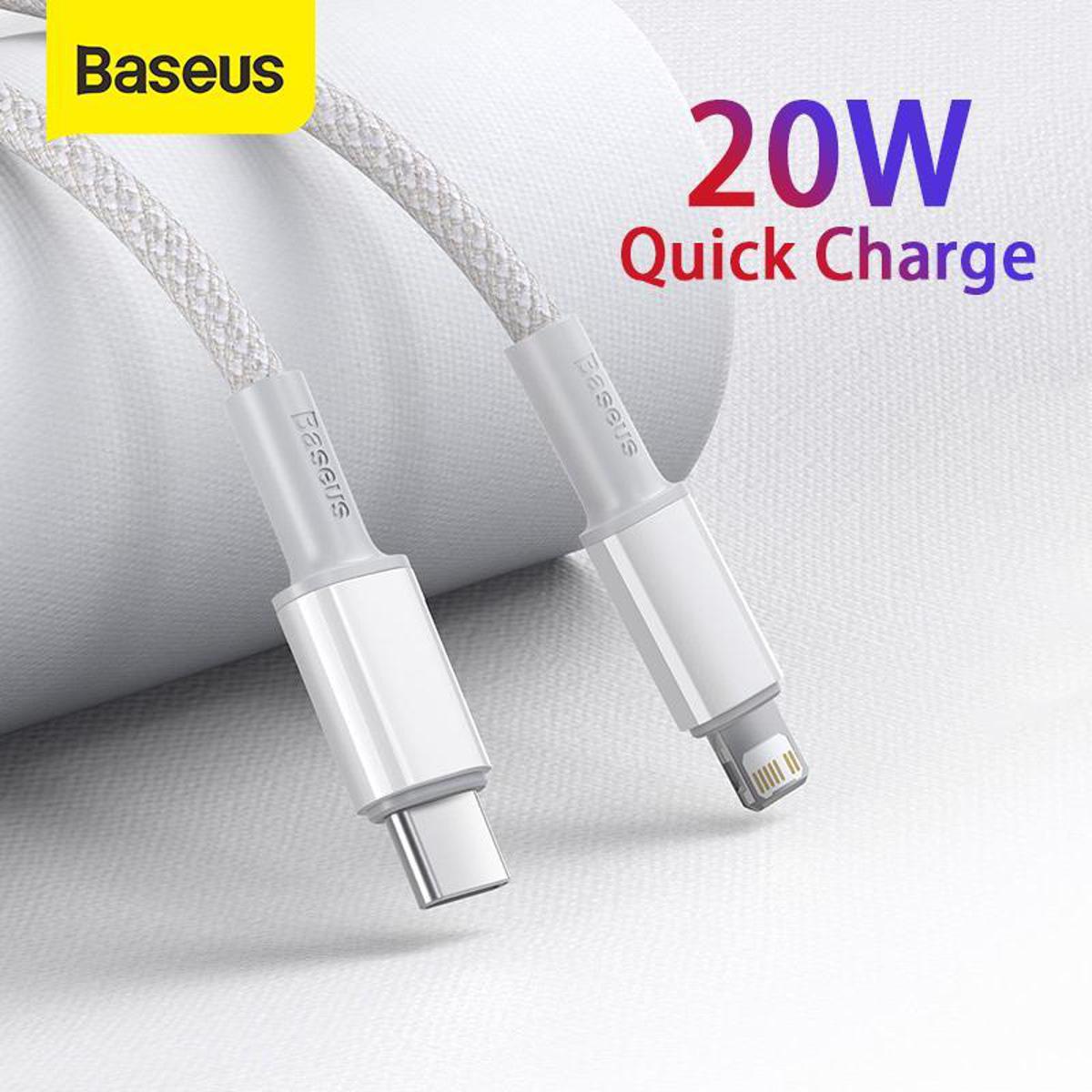 Picture of Baseus Type c to ip PD 20w high density braided fast charging data cable 2m -Grey