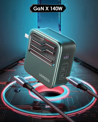 Picture of UGREEN CD289 140W GaN 2C1A Fast Charger with 1.5M Cable - Black