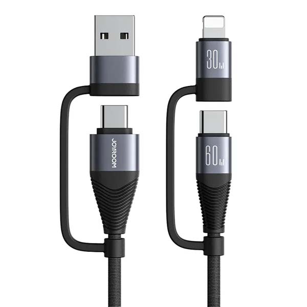 Picture of Joyroom SA37-2T2 60W 4-in-1 Fast Charging Data Cable _ Black