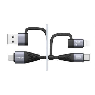 Picture of Joyroom SA37-2T2 60W 4-in-1 Fast Charging Data Cable _ Black
