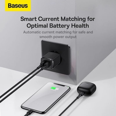 Picture of Baseus  Compact  Charger 2U 10.5W EU US Black