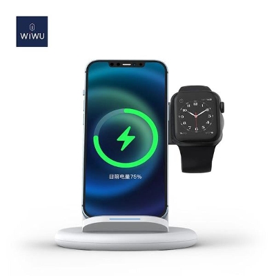 Picture of WiWU Power Air 3 in 1 Desktop Wireless Charging Station for iPhone, Watch, Airpods - White